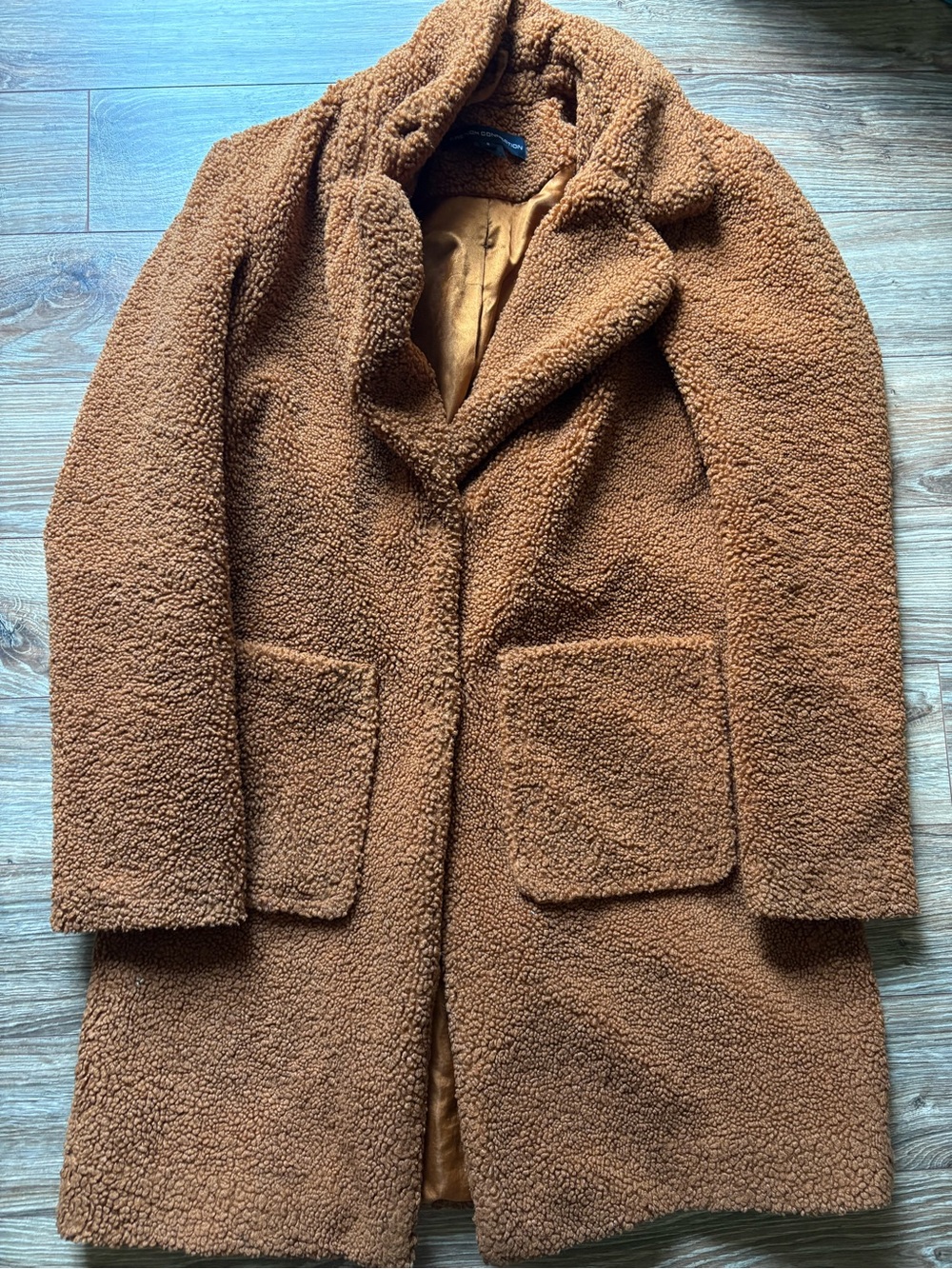 French Connection Camel Faux Shearling Jacket